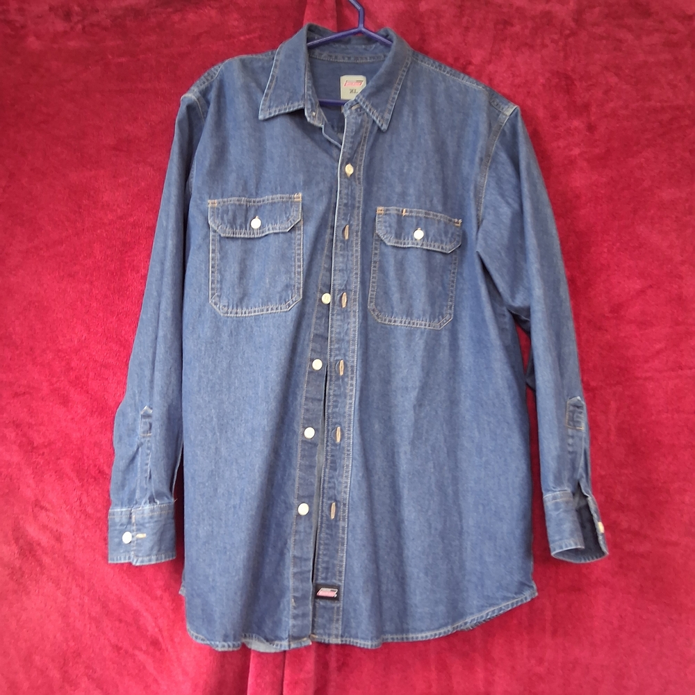 Dickies Men's Denim Button-Down Shirt